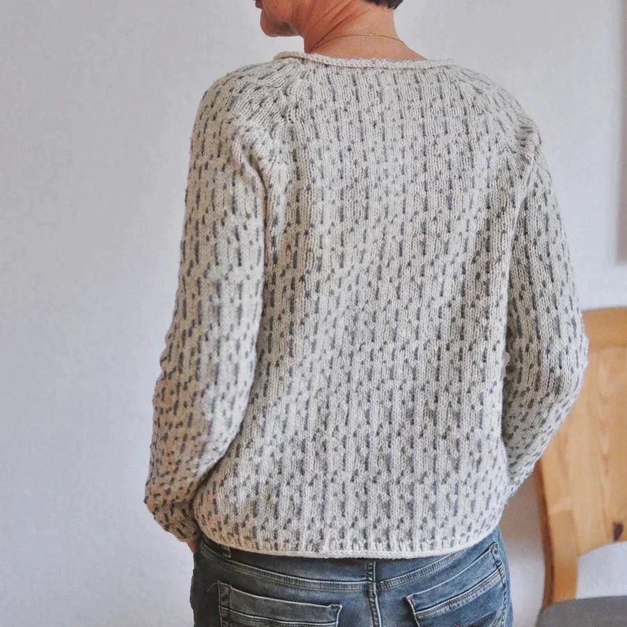 Dame Sweater Rund Hals Stilfuld Afslappet Design 4