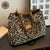 Dame Taske Rummelig Leopard Print Canvas Arbejdstaske 2