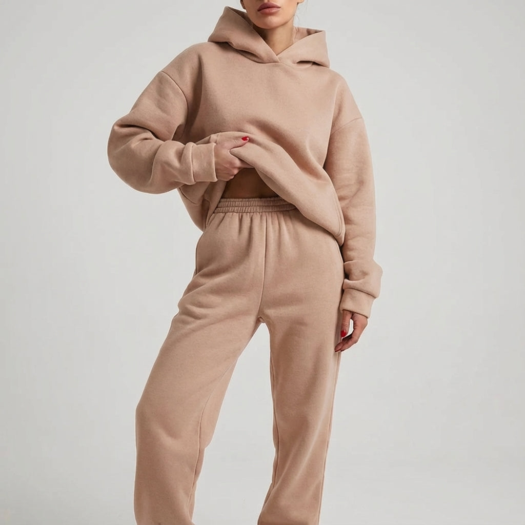 Dame Træningssæt Oversized med Hættetrøje og Joggebukser 3