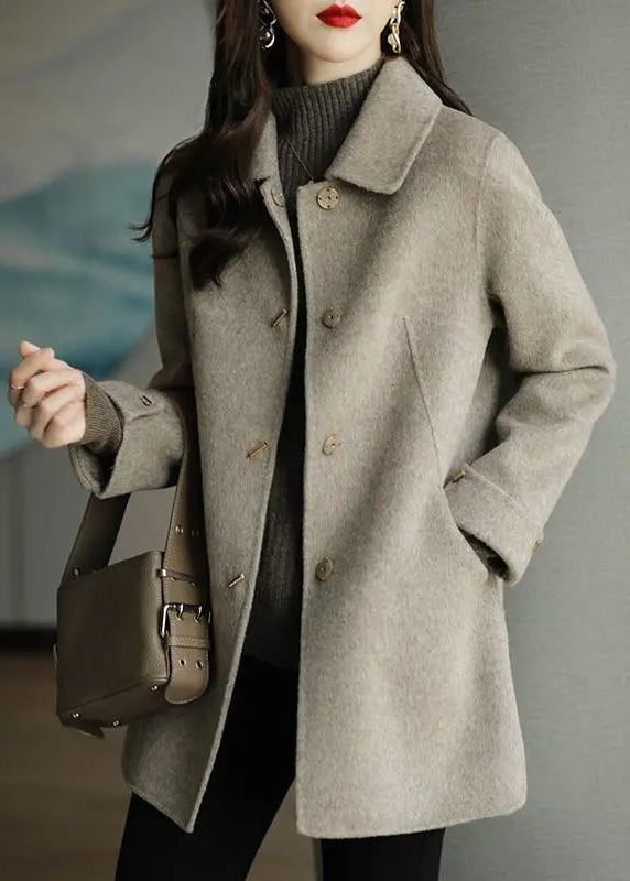 Dame Uldfrakke Oversized Med Knapper - Lang Uldfrakke Damer 2