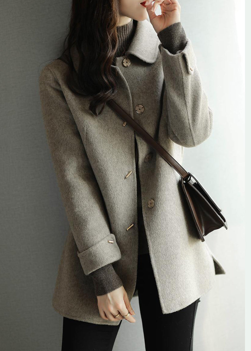 Dame Uldfrakke Oversized Med Knapper - Lang Uldfrakke Damer 3