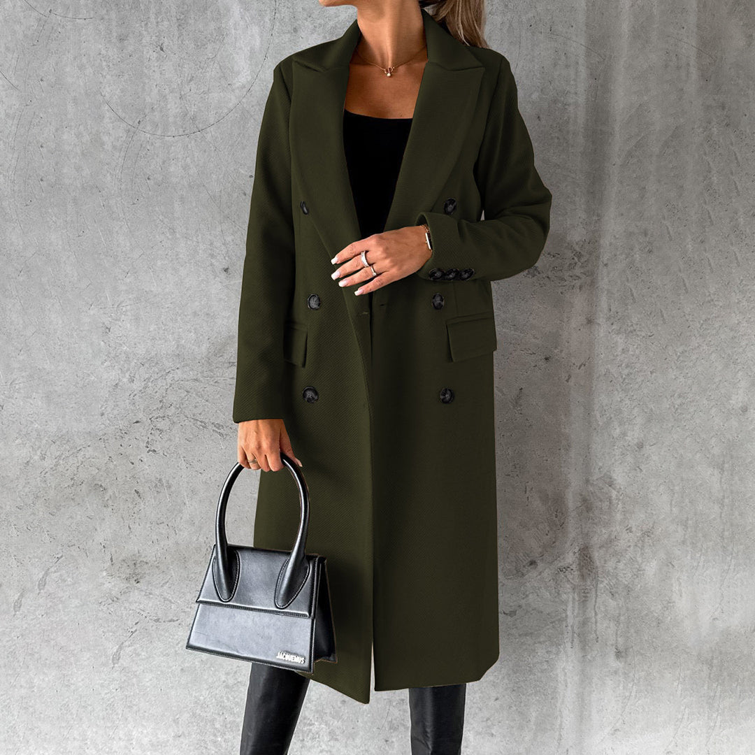 Dame Vinterjakke Lang Dunjakke Moderne Design 4