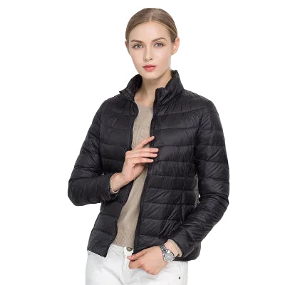 Dame Vinterjakke Lang Dunjakke Urban Stil 0