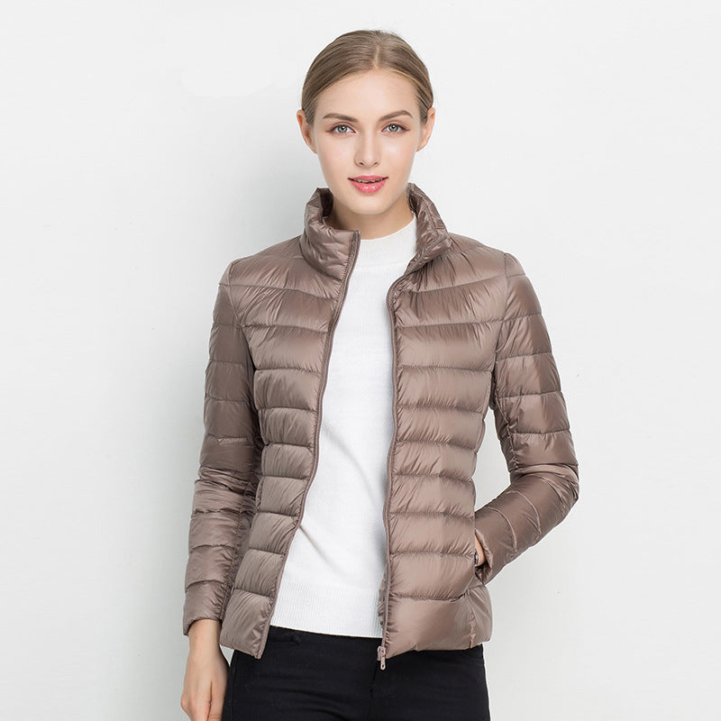 Dame Vinterjakke Lang Dunjakke Urban Stil 3