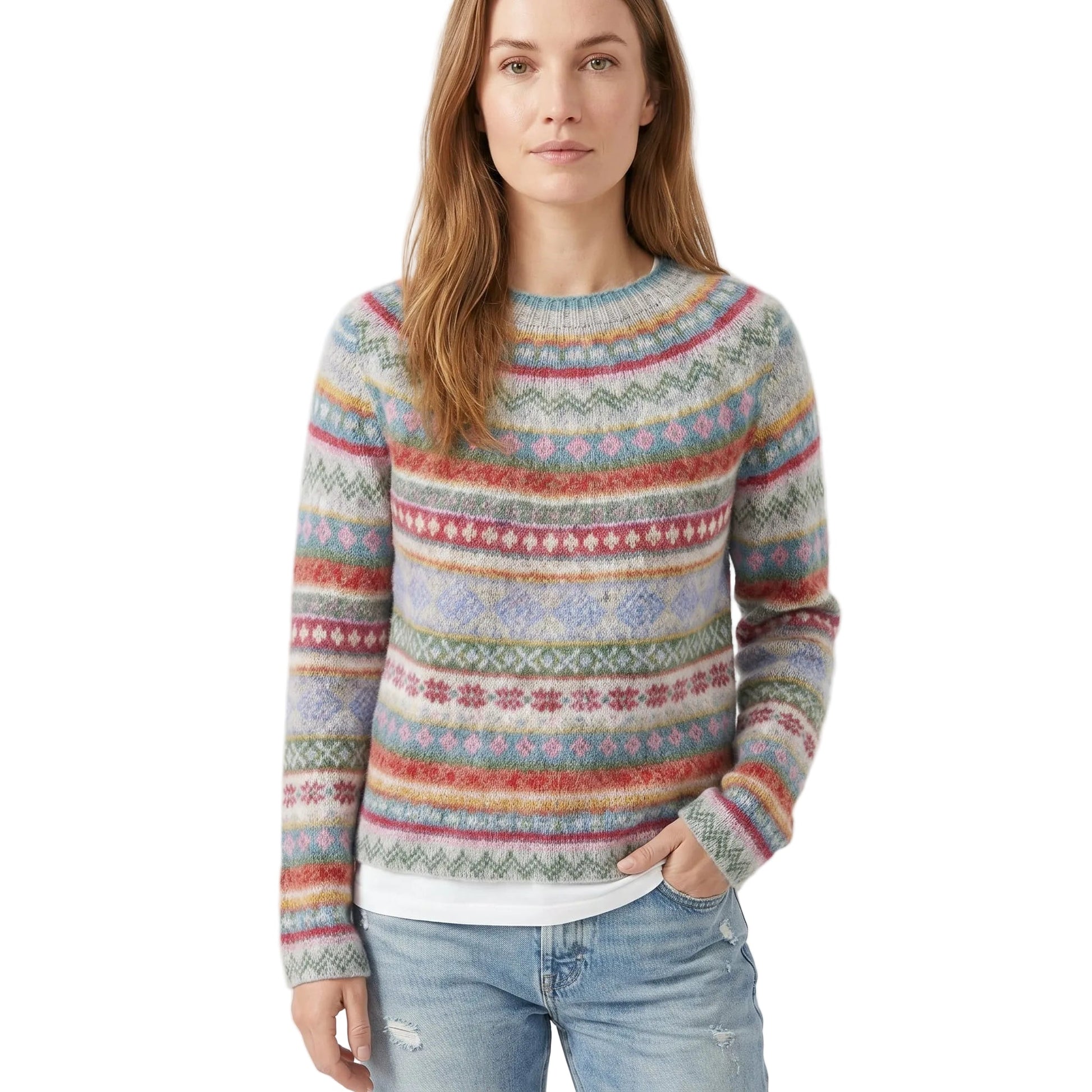 Dame vintage sweater med retrodesign 1