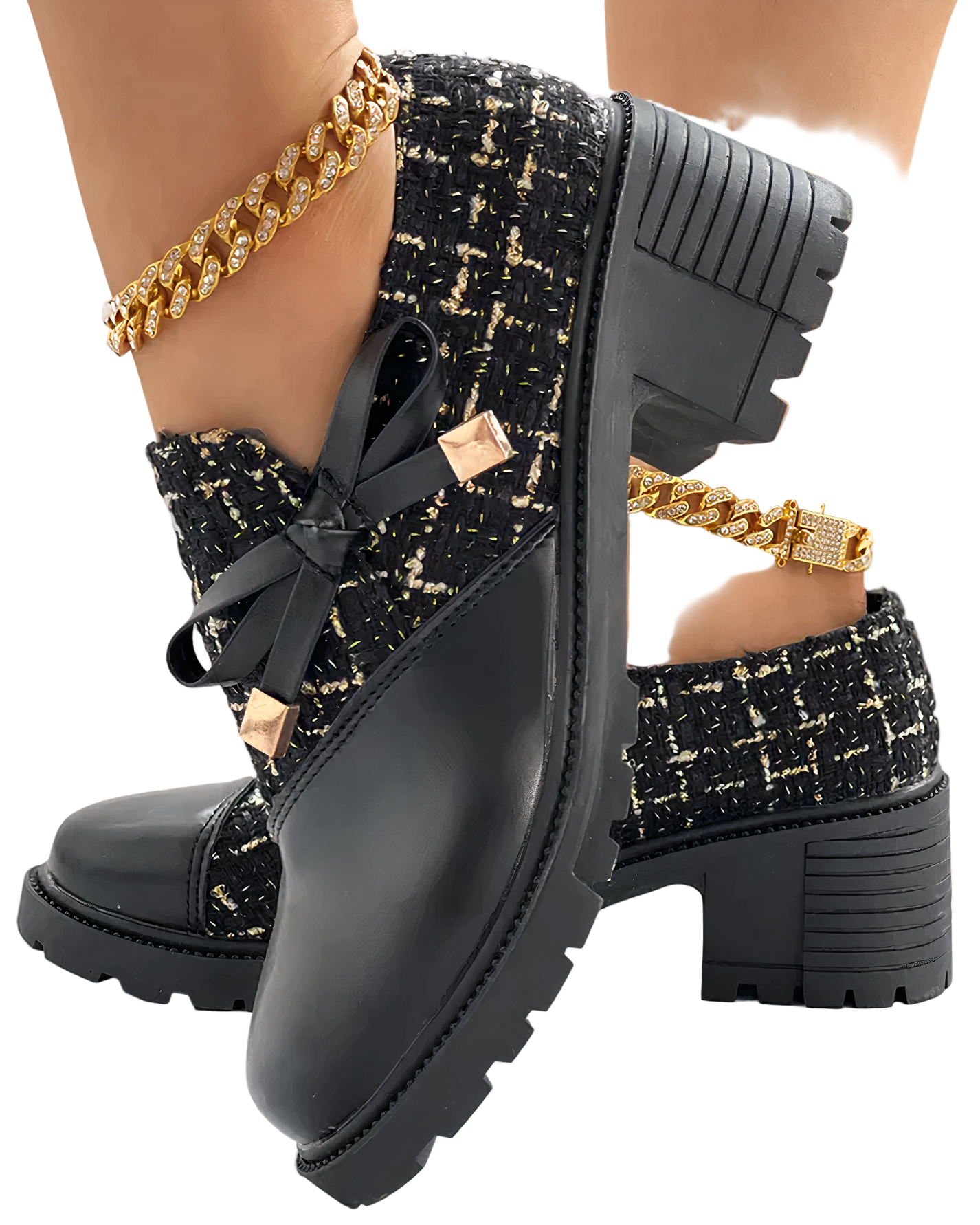 Damepumps med Bred Hæl og Åben Tå Moderne Design 0