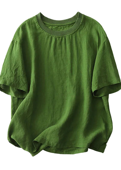 Damer Casual Toppe O-hals Plus Size Komfortabel Løs Pasform 0