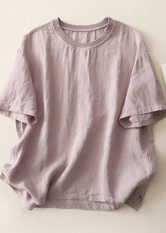 Damer Casual Toppe O-hals Plus Size Komfortabel Løs Pasform 4