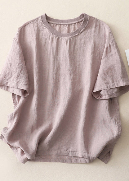 Damer Casual Toppe O-hals Plus Size Komfortabel Løs Pasform 4