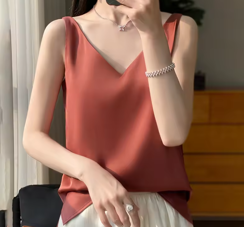 Damer Tank Top Ærmeløs Minimalistisk Stil 1