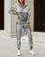 Damer's Joggingdragt Monogram Design Half-Zip Blød Stof 7