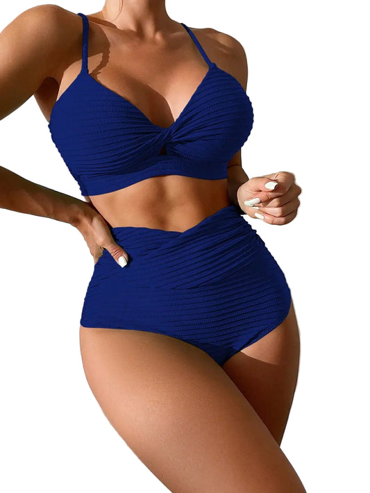 Damernes Bikini med Høj Talje Moderne Design 6