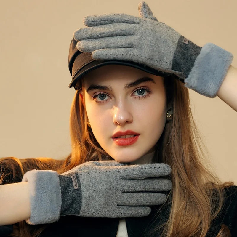 Damernes Elastiske Pluche Handsker - Komfortable og Praktiske 5