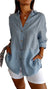 Dames Button Down Skjorte Casual Design 1