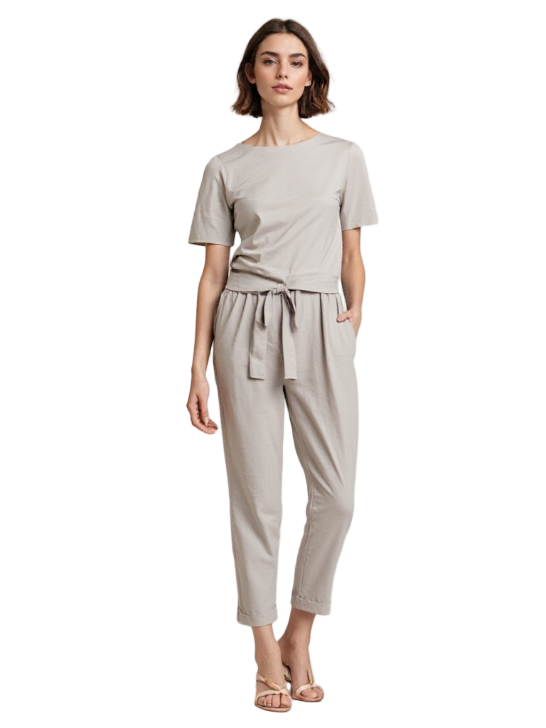 Dames Tope og Bukser Sæt i Linned 0