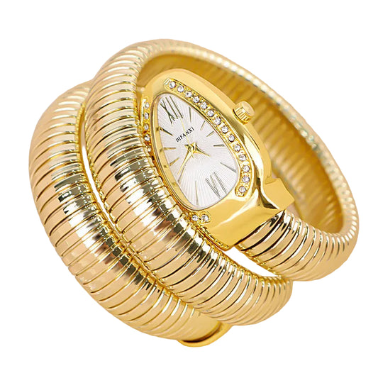Dameur Med Quartz Urværk Og Sammenflettet Metalarmbånd 0