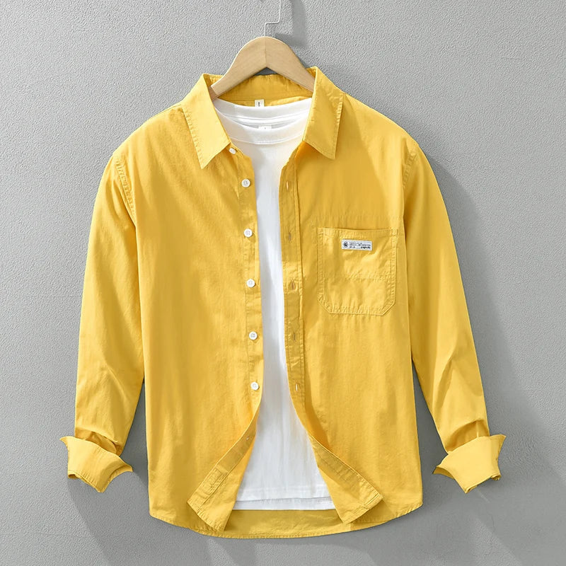 Variant image for Herre Skjorte Kortærmet Bomuld Tidløs Stil-2