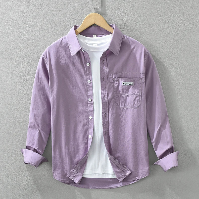 Herre Skjorte Kortærmet Bomuld Tidløs Stil