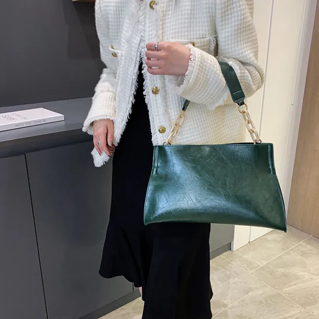 Dame Skuldertaske Elegant Kunstlæder Rummelig 4