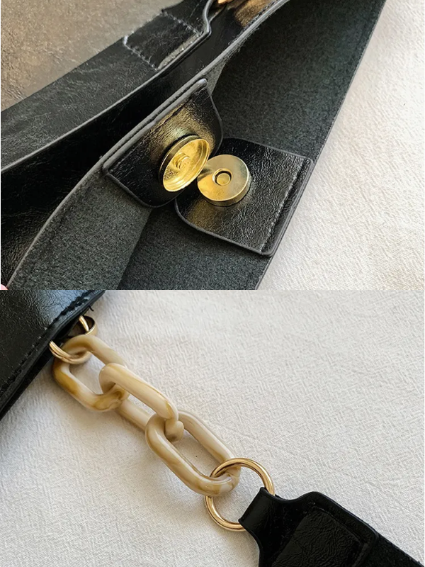 Dame Skuldertaske Elegant Kunstlæder Rummelig 6