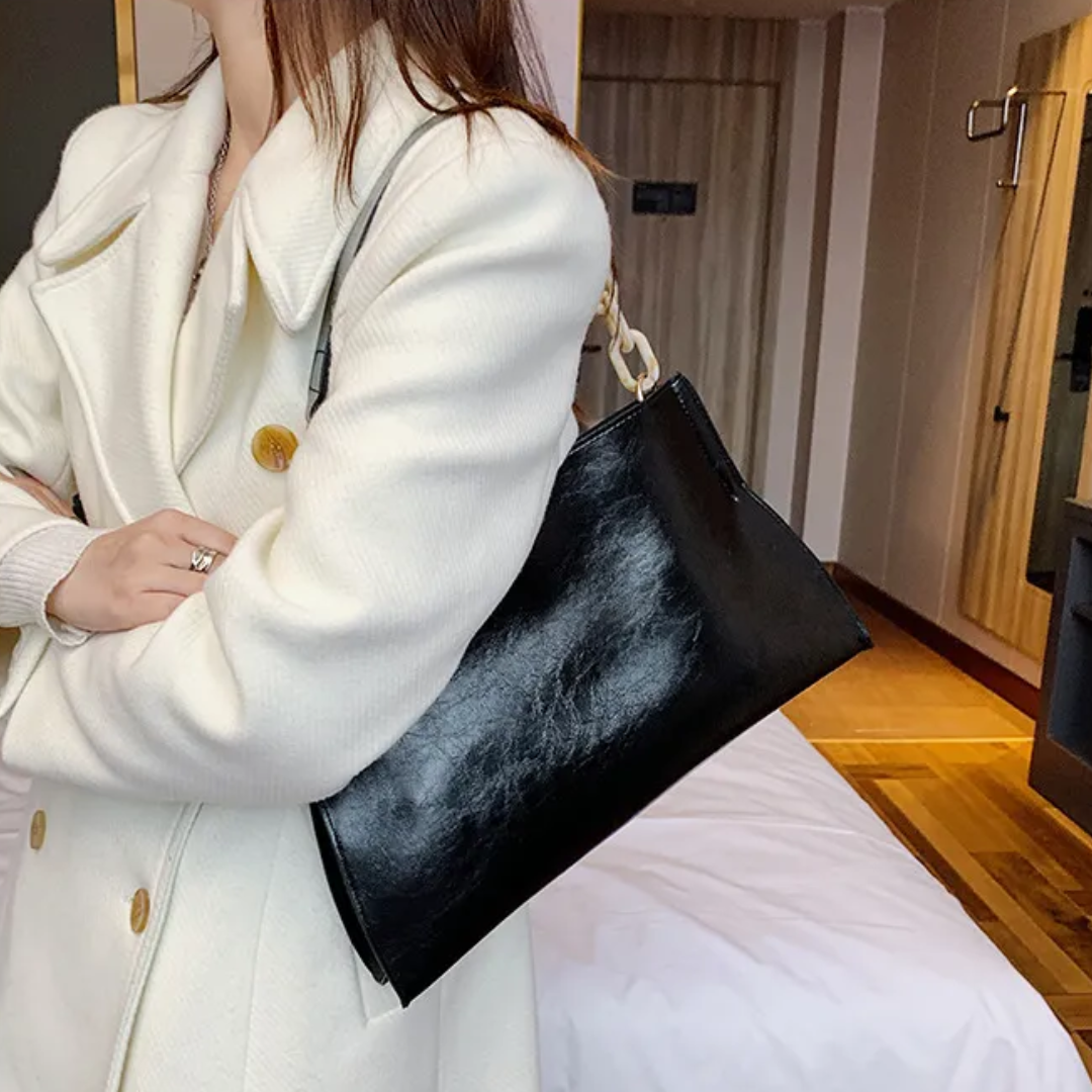 Dame Skuldertaske Elegant Kunstlæder Rummelig 5