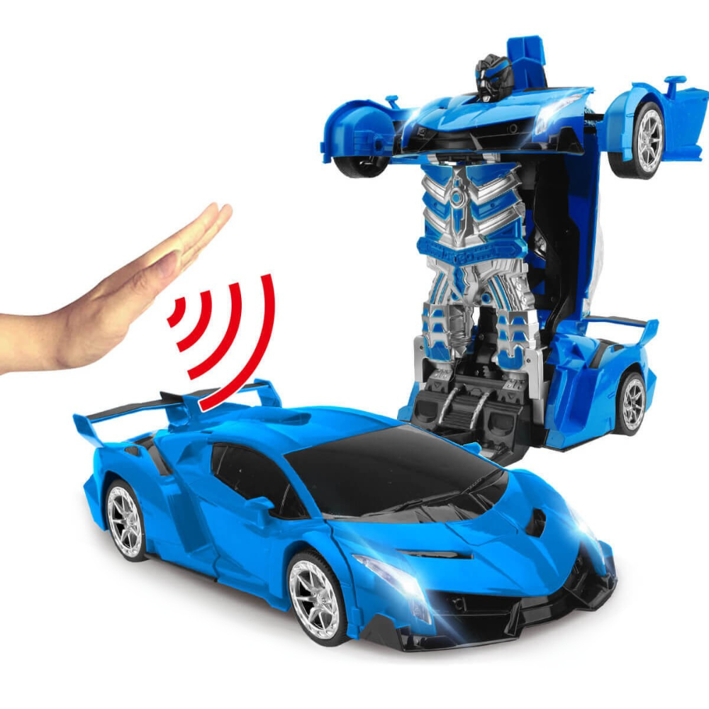 Fjernbetjent Transformerende Robotbil med LED-lys 8