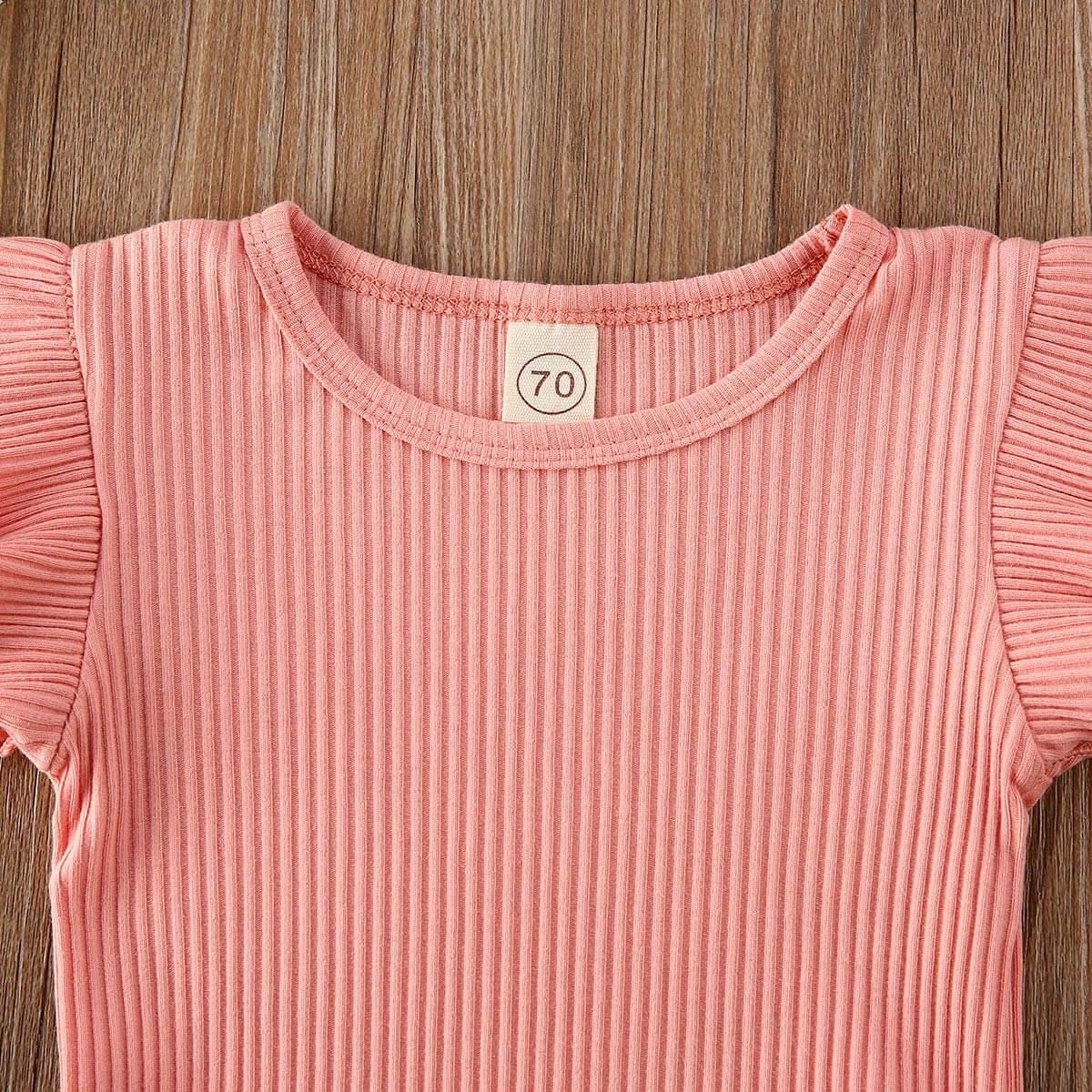 Flæseflæse med ribbet blomstret shortsæt