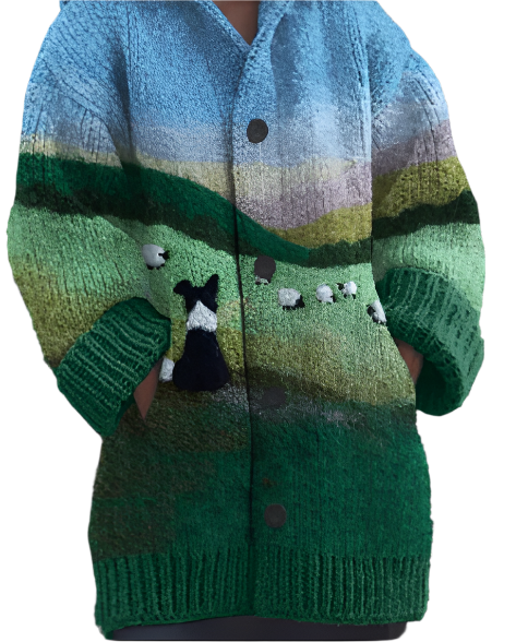 Variant image for Kvinders Cardigan Unik Kylling Grafik Blødt Stof-1