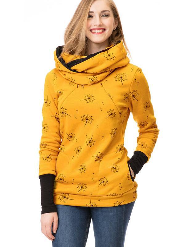 Gravid Sweatshirt med Blomstertryk til Kvinder 10