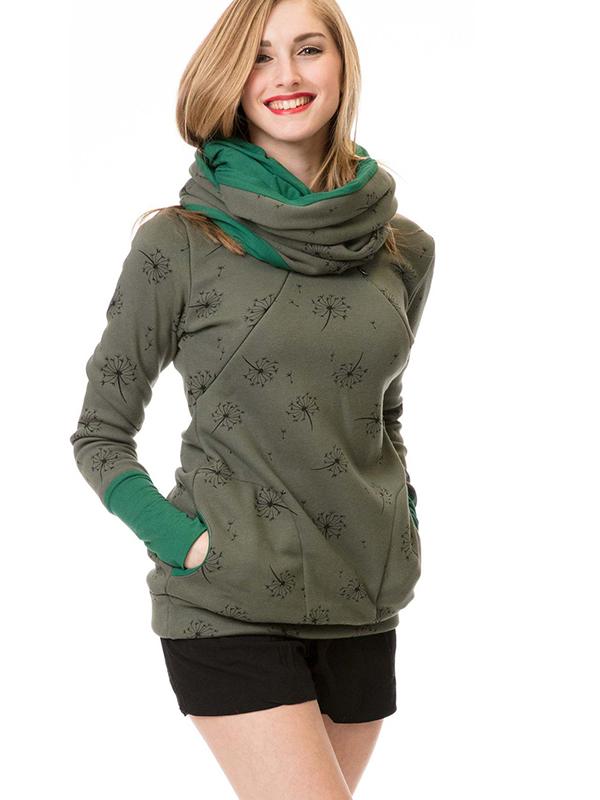 Gravid Sweatshirt med Blomstertryk til Kvinder 4