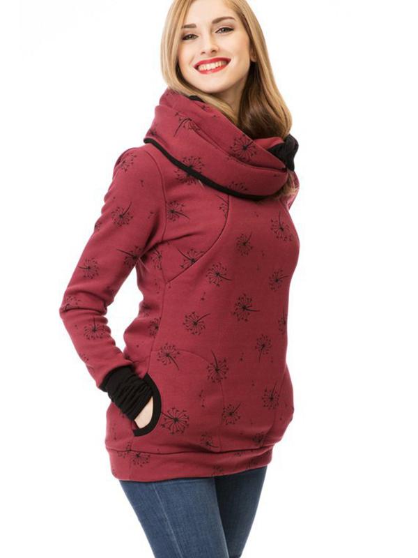 Gravid Sweatshirt med Blomstertryk til Kvinder 7