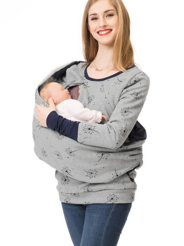 Gravid Sweatshirt med Blomstertryk til Kvinder 9