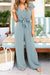 Kvinders Jumpsuit Løs V-Hals Blødt Åndbart Stof-6