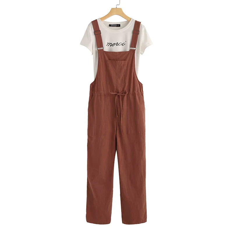 Damernes Sommer Jumpsuit ærmeløs i Let Bomuld 4