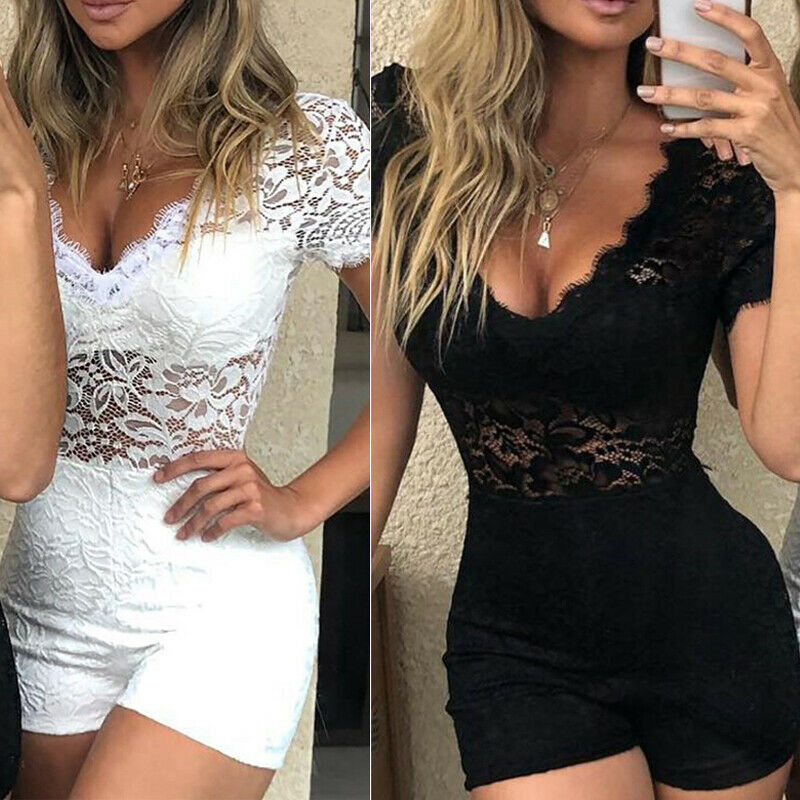 Kvinders Jumpsuit Romantisk Blonder Spandex 6