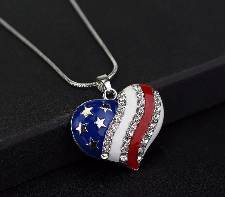 Halskæde med amerikansk flag