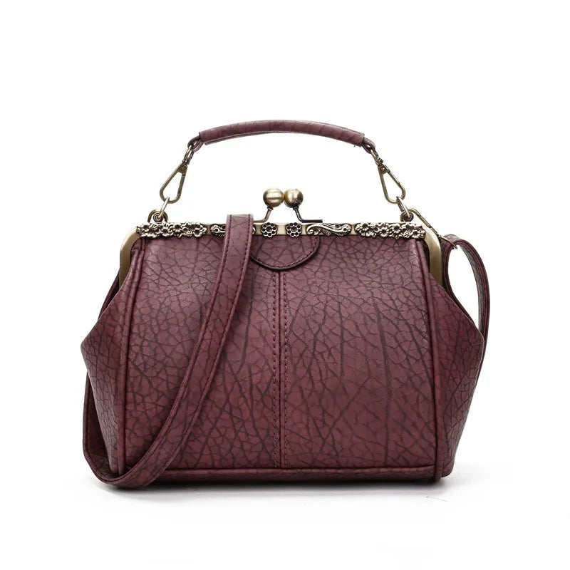 Dame Crossbody Taske Minimalistisk Kunstlæder Vintage Design 1