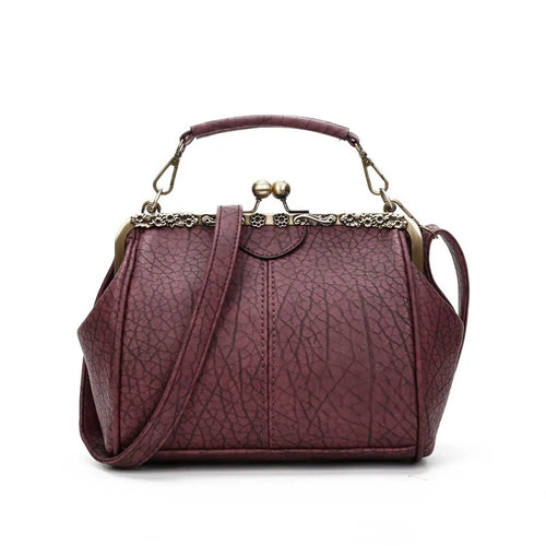 Dame Crossbody Taske Minimalistisk Kunstlæder Vintage Design 1