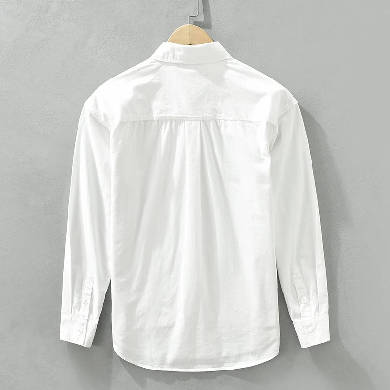 Herre Casual Patchwork Skjorte i Bomuld