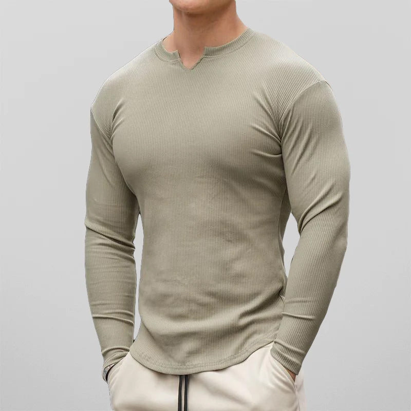 Herre Athletic Fit Skjorte Klassisk Stil 3