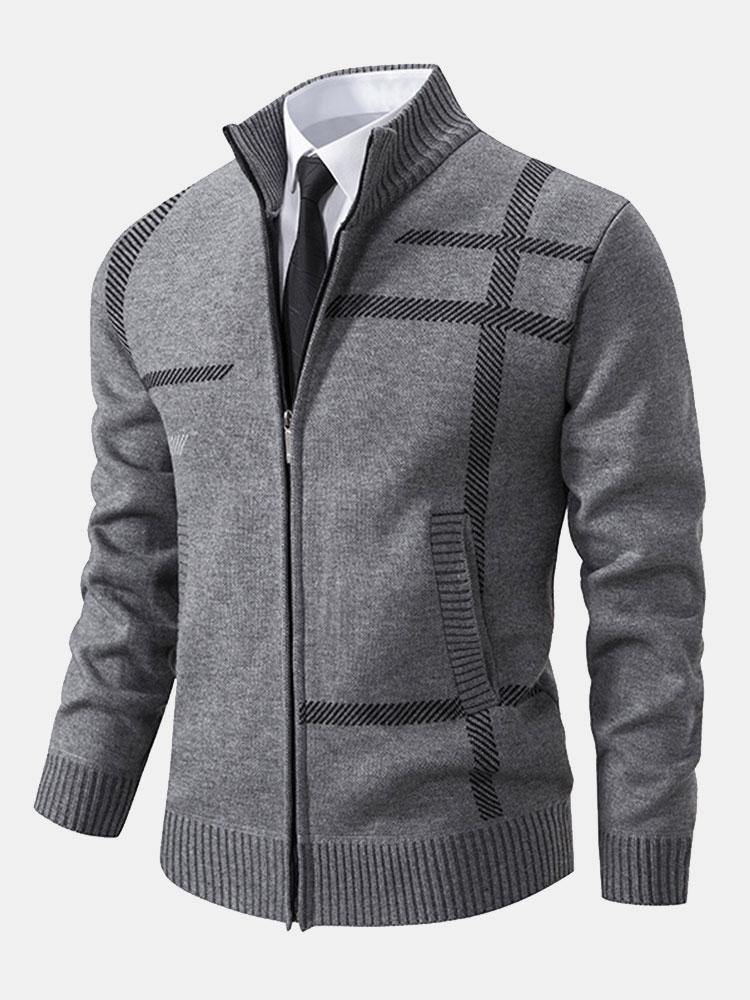 Herre Blazer Jakke Urban Casual Med Lynlås 7