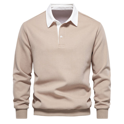 Herre Business Casual Trøje med Knappestil 5