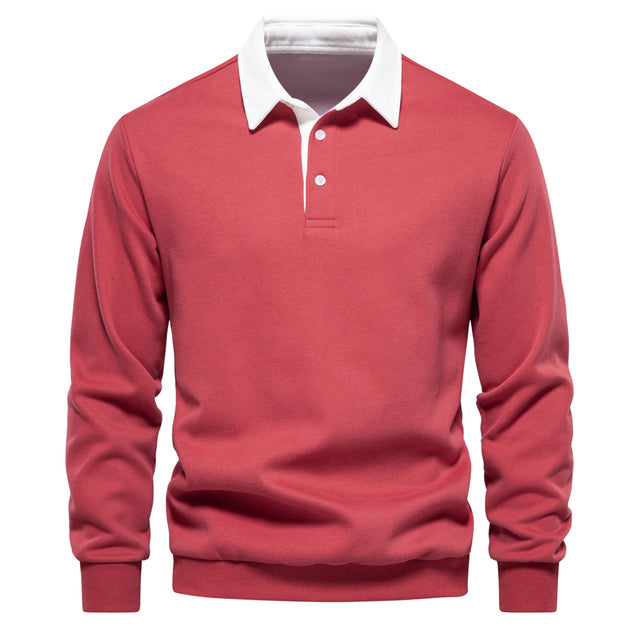 Herre Business Casual Trøje med Knappestil 6