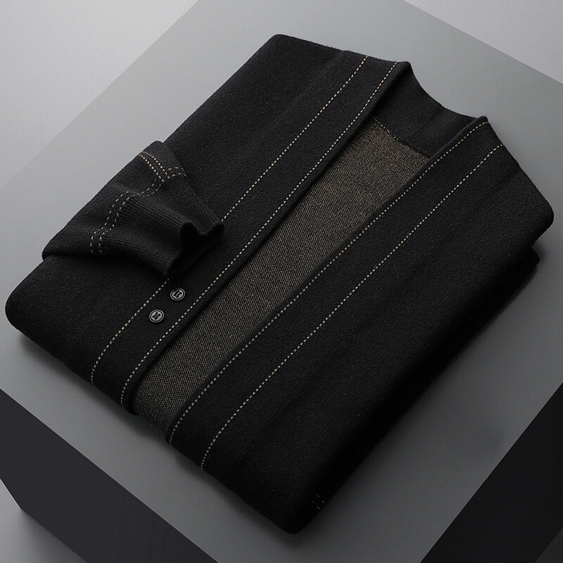 Herre Cardigan Klassisk Design 5