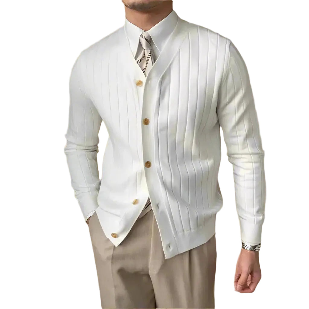 Herre Cardigan Klassisk Italiensk Stil 0