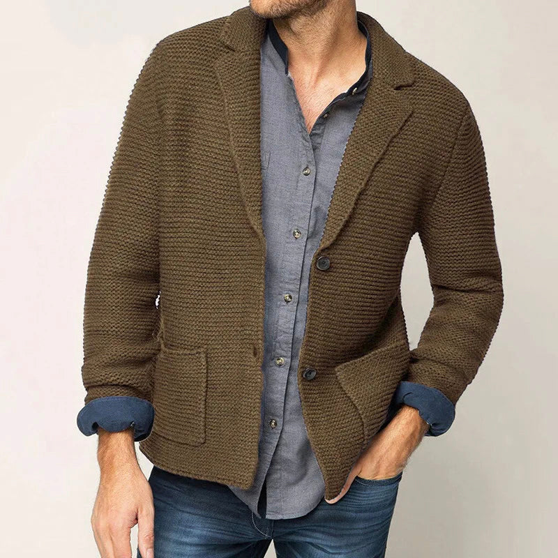 Herre Cardigan Klassisk Strik 4