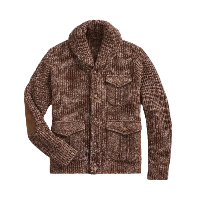 Herre Cardigan med Vintage Stil 0