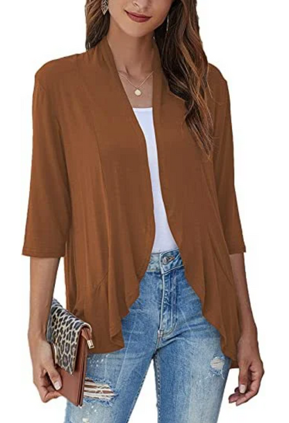 Herre Casual Vest Åben Front Blødt Materiale 11