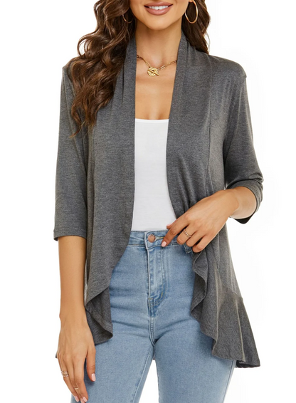 Herre Casual Vest Åben Front Blødt Materiale 1