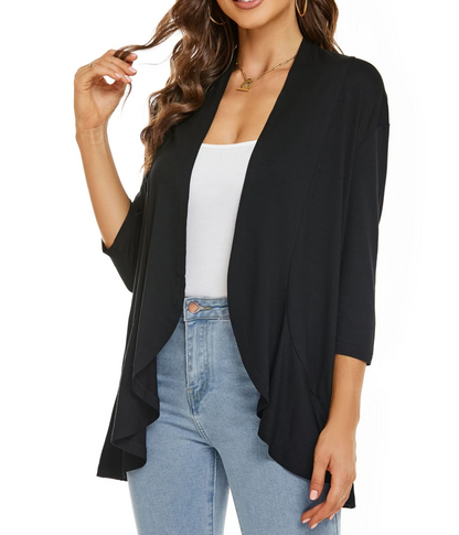 Herre Casual Vest Åben Front Blødt Materiale 3
